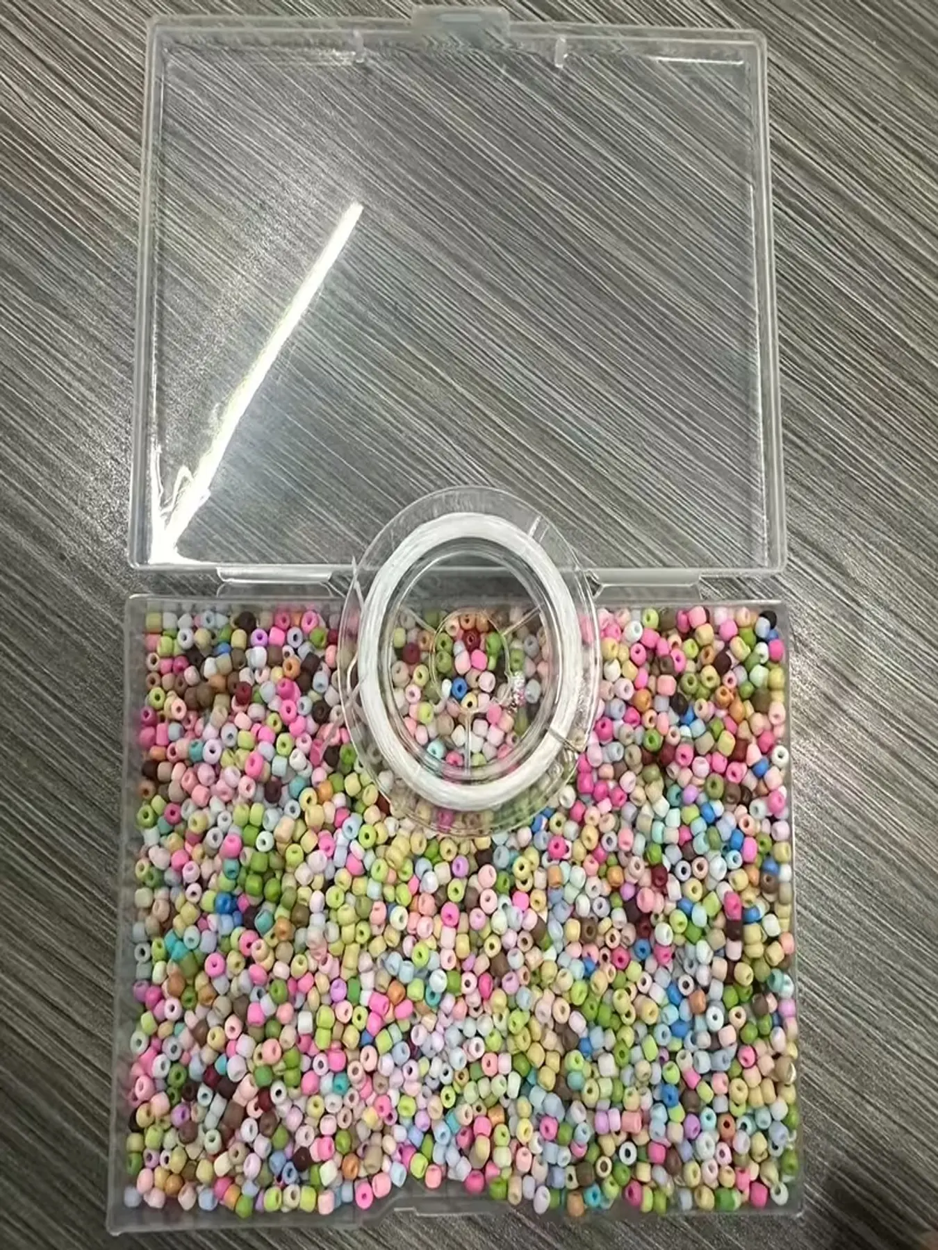 8000pcs 3mm Multicolor Glass Beads Set, Elastic Thread Included, DIY Jewelry Making Kit, Perfect for Beginners, Handmade Bracelets