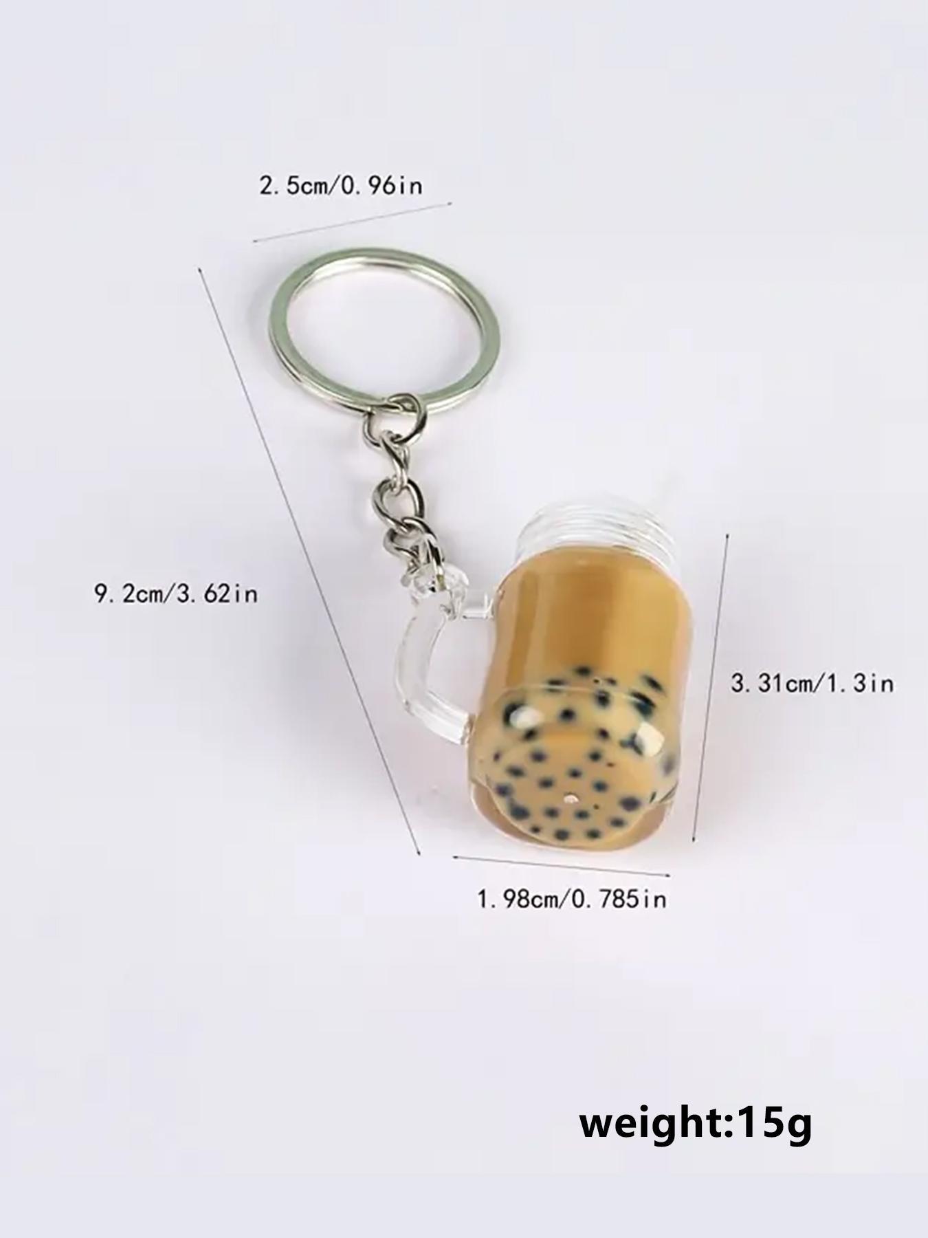 Cute Bubble Tea Bottle Shaped Keychain, Creative Keychain for Car, Key Ring Gift for Best Friend, Mini Bestie Bag Car Key Ring Pendant Ornament, Key Fob, Keychain for bags