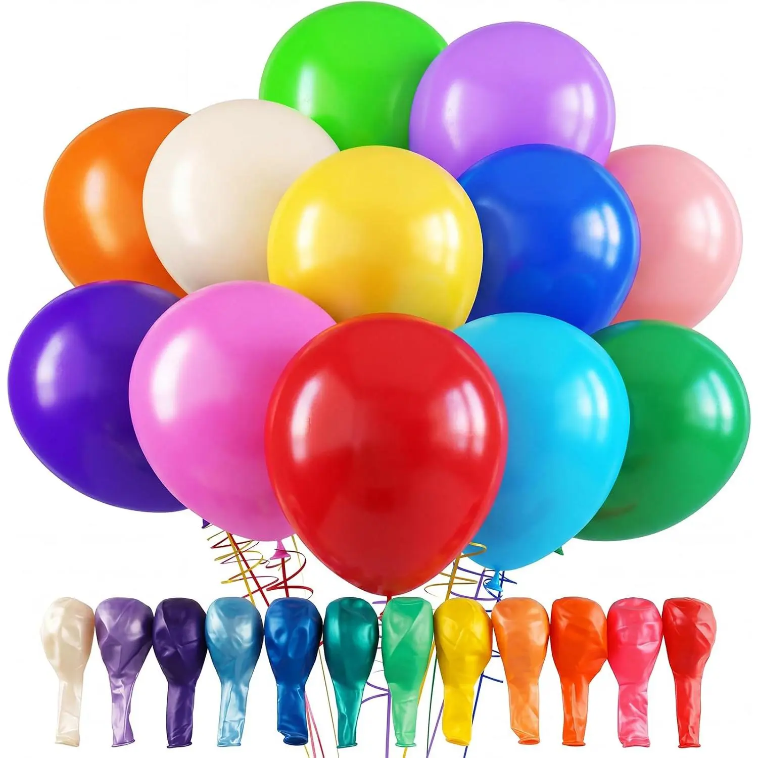 Rainbow Balloons, 120pcs Party Balloons  Birthday Baby Shower Graduation Anniversary Wedding Party Supplies Garland Arch Decoration,12 Inches, Assorted Color New model