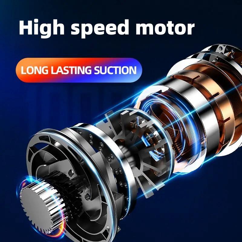 Portable Wireless Car Vacuum Cleaner, USB Charging Car Vacuum Cleaner with Long Hose & Brush & Flat Straw & Floor Brush & Filter, Multifunctional Car Cleaning Tool, Portable Car Vacuum Cleaner, Rechargeable Car Vacuum, High Efficiency Car Maintenance