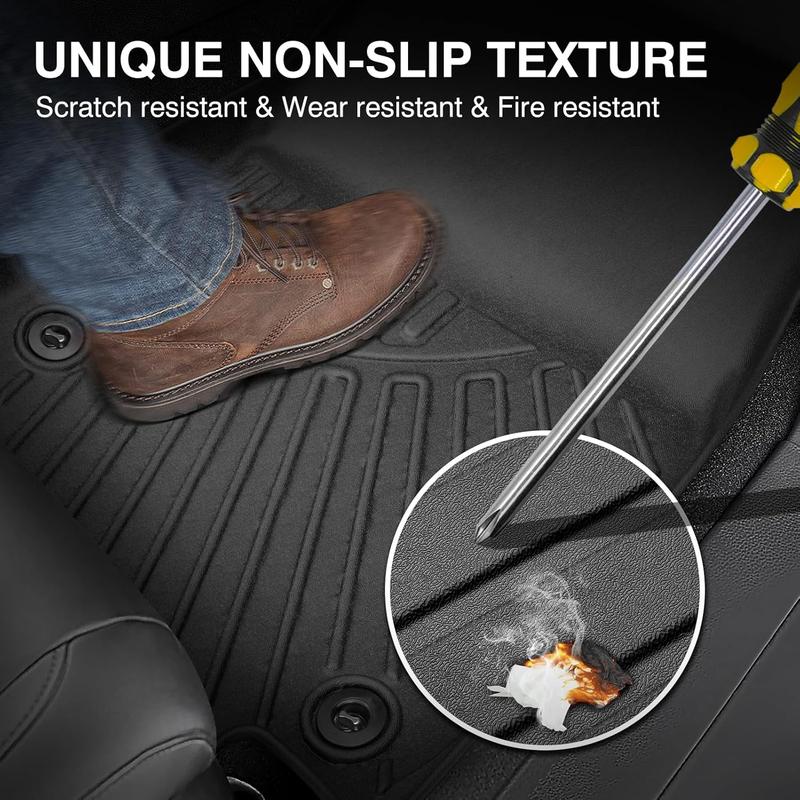 Canvcle All Weather Floor Mats & Cargo Liner for Elantra & Elantra N 2021-2025 Gas Model Heavy Duty TPE Anti-Slip Scratch Resistant Car Accessories Eco-Friendly & Durable