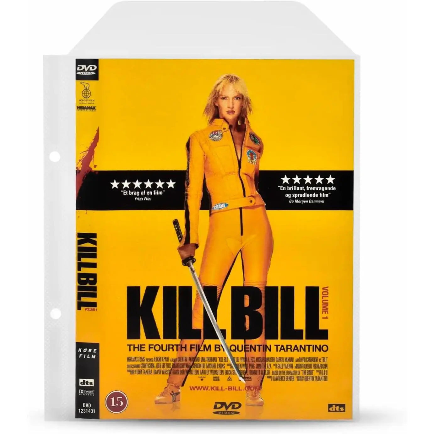 DVD Storage Binder Sleeves, 2-Ring Holes & Closing Flap, 100 Pack | Reinforced 2-ring binder holes, holds DVD, cover art and booklet, durable 120-micron polypropylene, scratch & dust resistant
