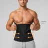 Men's Zipper Front Waist Trainer, Compression Belt for All Seasons, High Elasticity, Hook-and-Eye Closure Design, Ideal for Fitness, Training & Daily Wear, Everyday Waist Trainer