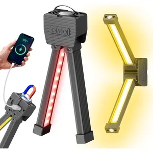 Magnetic Red Light Gym Lamp for Posing, Portable LED Flashing Flashlight Work Light with Hanging Hook, USB Rechargeable 180-Degree Rotation Multi-Mode, 10-Hour Built-In Batteries Dad Christmas Gift #gymtok