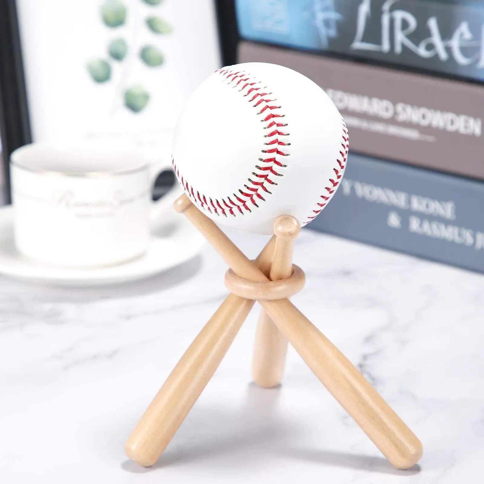 Mini Round Wooden Baseball Bat Display Stand, Desktop Decorative Holder, Model Showcase Rack, Home Office Desk Ornament, Craft Decoration