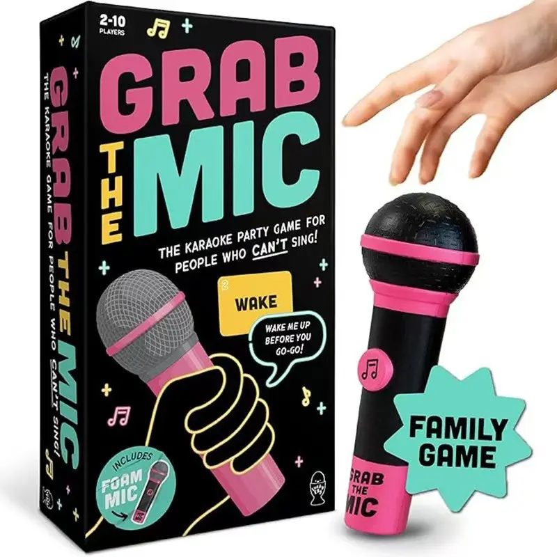 Bestselling Microphone Game Karaoke Board Game Toy, Multiplayer Party Interactive Mic Grab Game, Friend Gathering Tabletop Game, Fun Interaction Toy