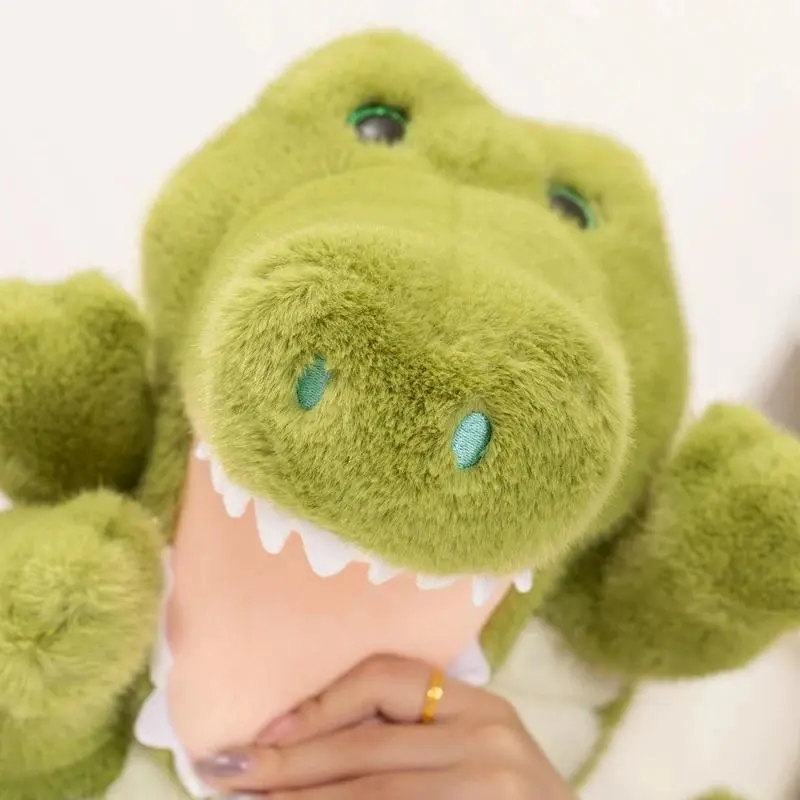 Cartoon Crocodile Plush Toy Pillow Soft Cute Alligator Plushie Stuffed Animal Green Cushion Home Decor Boy Gift