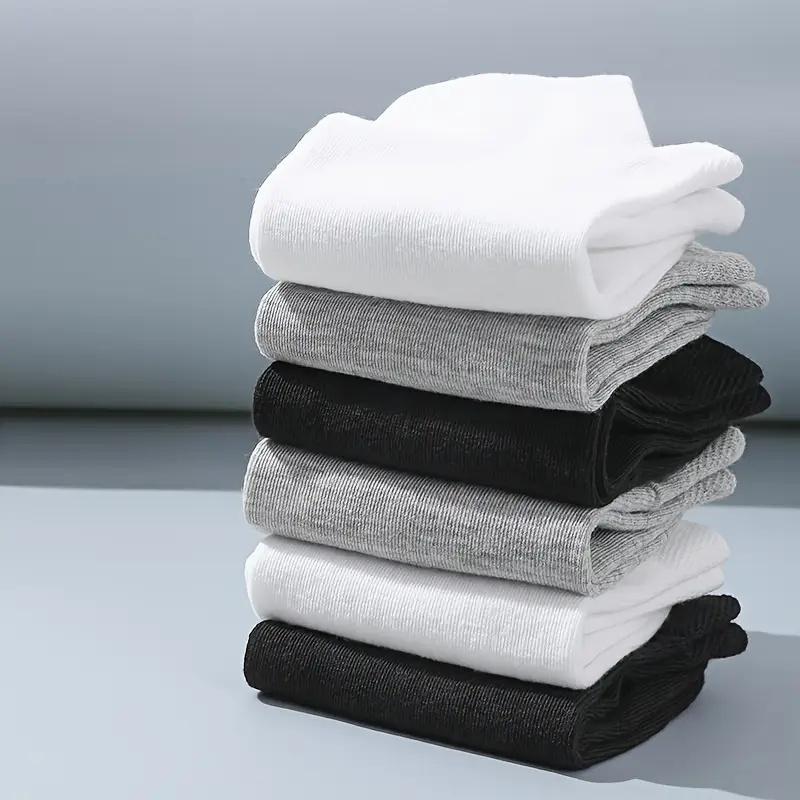 20/40 Pairs of Soft Comfortable Breathable Black White Gray Socks for Daily Outdoor Wear Simple Versatile Cotton Spandex Woven Athletic Socks