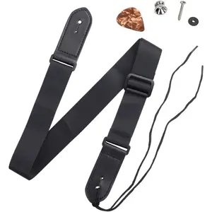 Simple Black Adjustable  Metal Hook Ukulele Strap   Straps (Black)