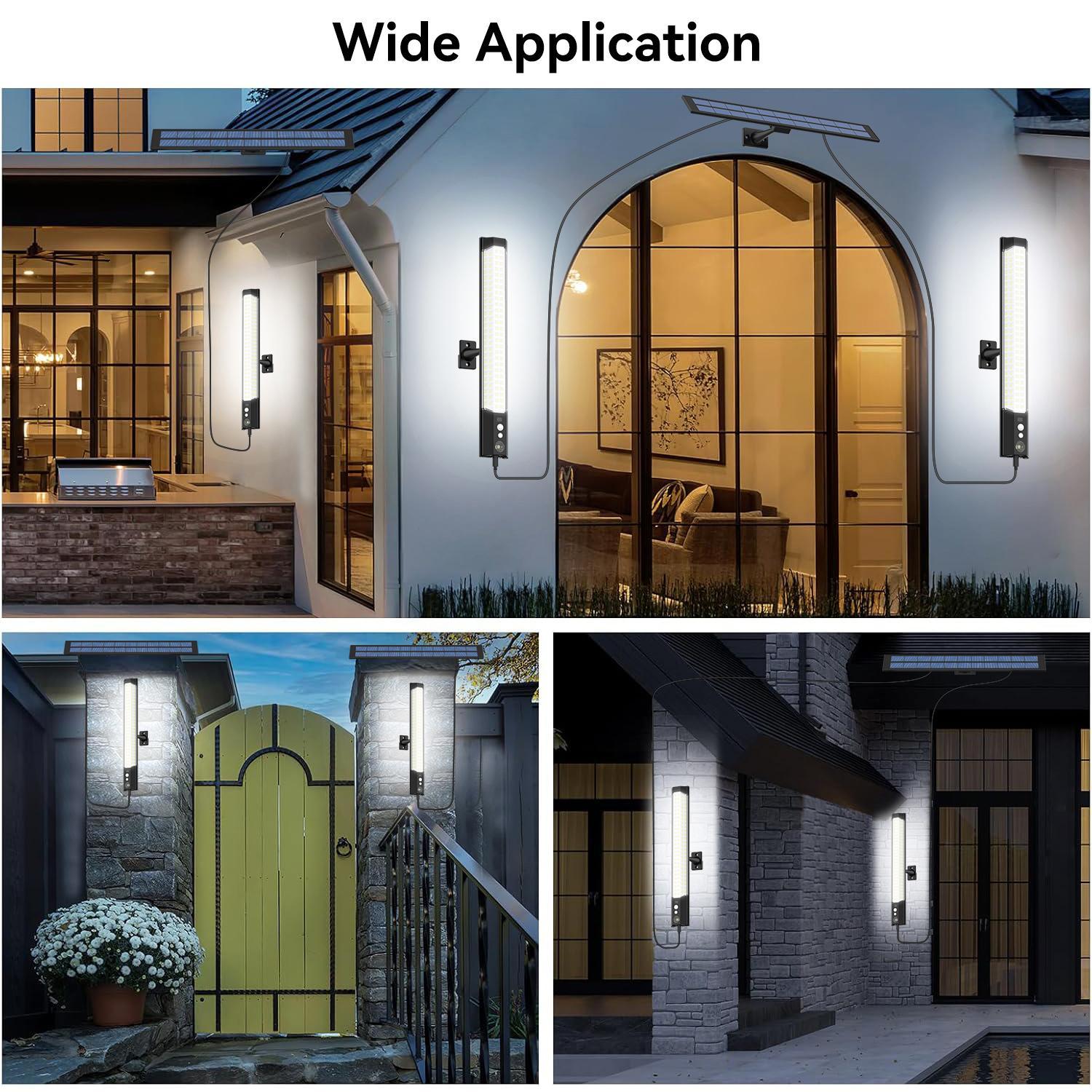 Solar Powered Wall Light, 1 Count Smart Solar Sensor Wall Light, IP65 with Smart Motion Sensor Solar Cabinet Light, LED Light Bar for Indoor & Outdoor, Solar Lights Outdoor