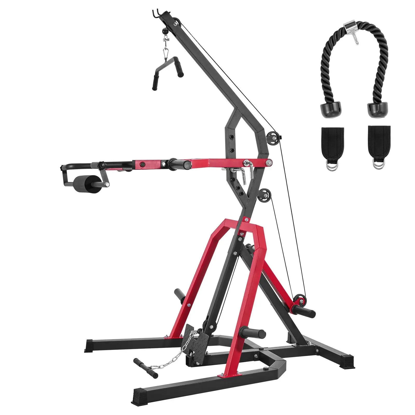 Home Gym Equipment, Leverage Gym with 2:1 Ratio LAT Low Row System, Strength Training Machine for Squats Deadlifts Bench Press Bicep Curls, Home Gym Machine, Adjustable Full Body Workout Station
