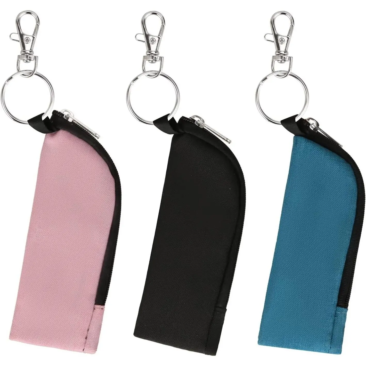 Chapstick Holder Lip Balm Gloss Sleeve Pouch Portable Lipstick Bag with Hook Gift for Women 3pcsGift