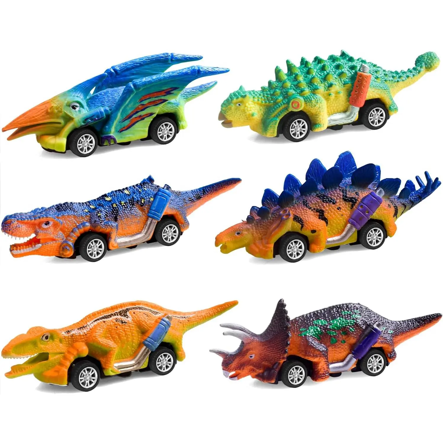 Dinosaur Toys for Kids 3-5 Pull Back Cars 6 Pack - Monster Trucks Toys for 3-5 Year Old Boysfidget toys