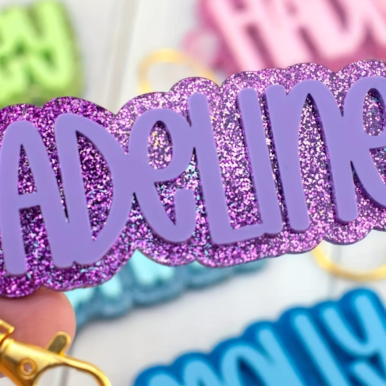 Personalized Acrylic Name Keychain, Beach Bag, Custom DIY Letter Series, Autumn And Winter Style, Unique Letter Labels, Bag Pendant, Ideal Gift for Family And Friends for Halloween And Christmas