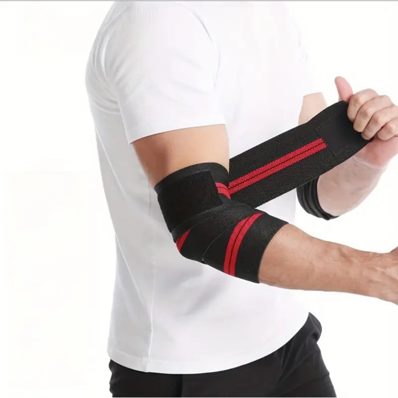 1PC Elbow Compression Sleeve for Weightlifting - Pressure Support Wrap for Bench Press, Joint Protection for Gym Workout, Men Women