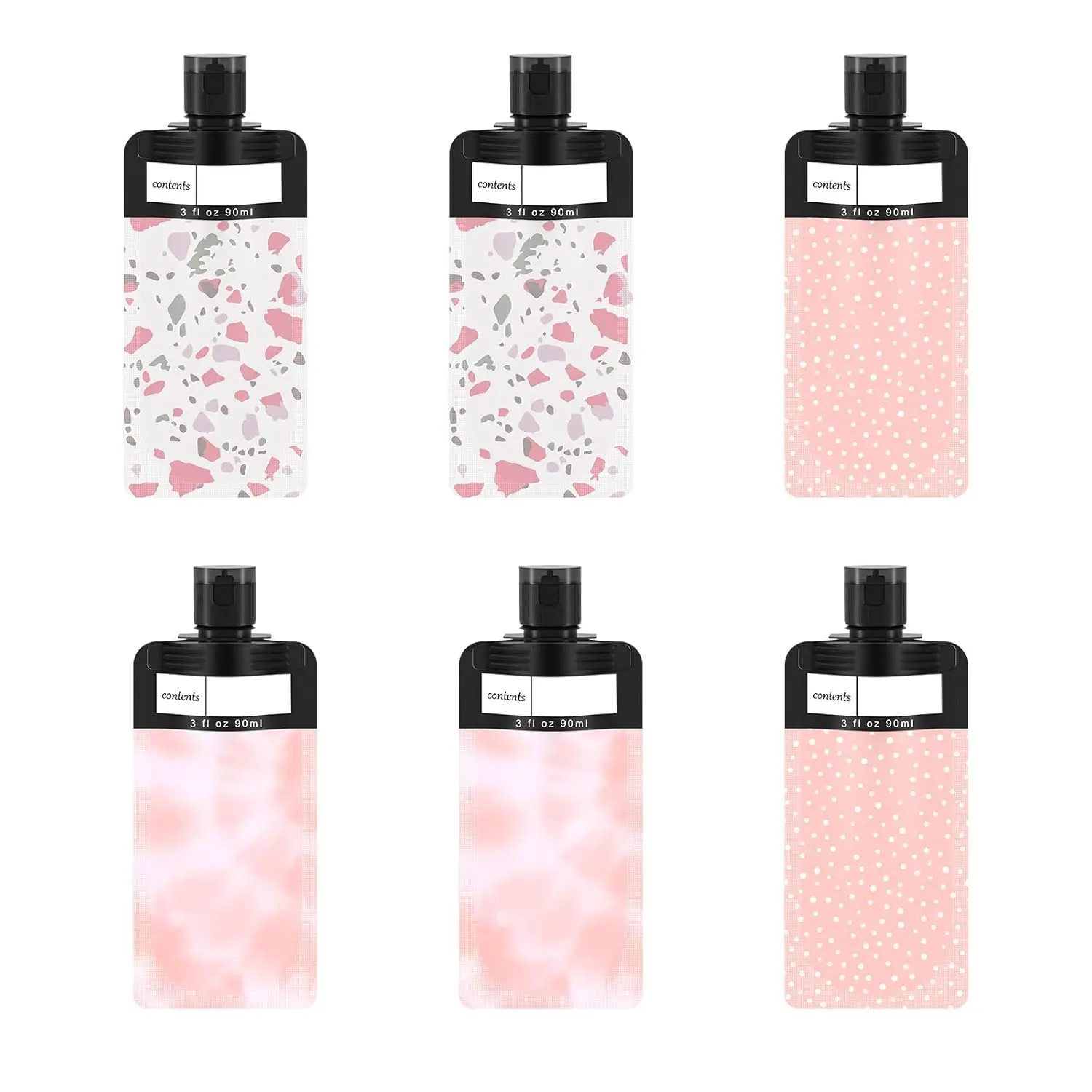 ANNOG 6Pk Travel Pouches for Toiletries, TSA Approved 3oz Leakproof Bags | TSA-approved 3oz leakproof travel pouches for toiletries. Space-saving  squeeze bags for flights, gym & trips ()