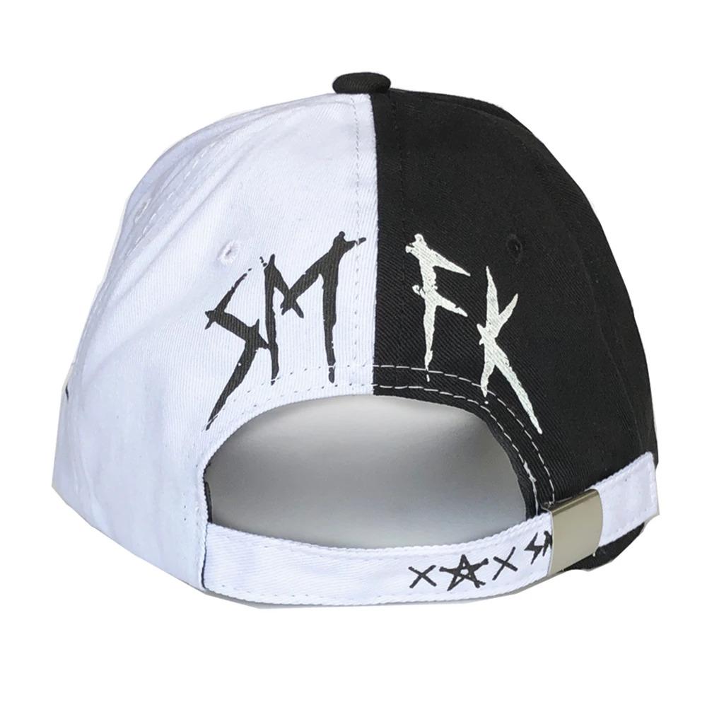 Unisex Baseball Cap Custom Graffiti Black White Patchwork Hip Hop Snapback Hat