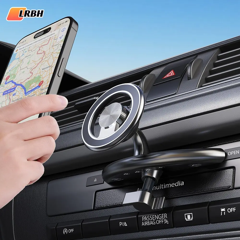 LRBH CD Slot Magnetic Phone Holder for Car, 360° Rotation MagSafe Car Mount, Rotating Car Mount, Powerful Car Mount, Ultra Stable CD Player Phone Mount with Strong Magnet, Hands-Free Car Phone Holder for iPhone 17 16 15 14 13 12 Pro Max Plus