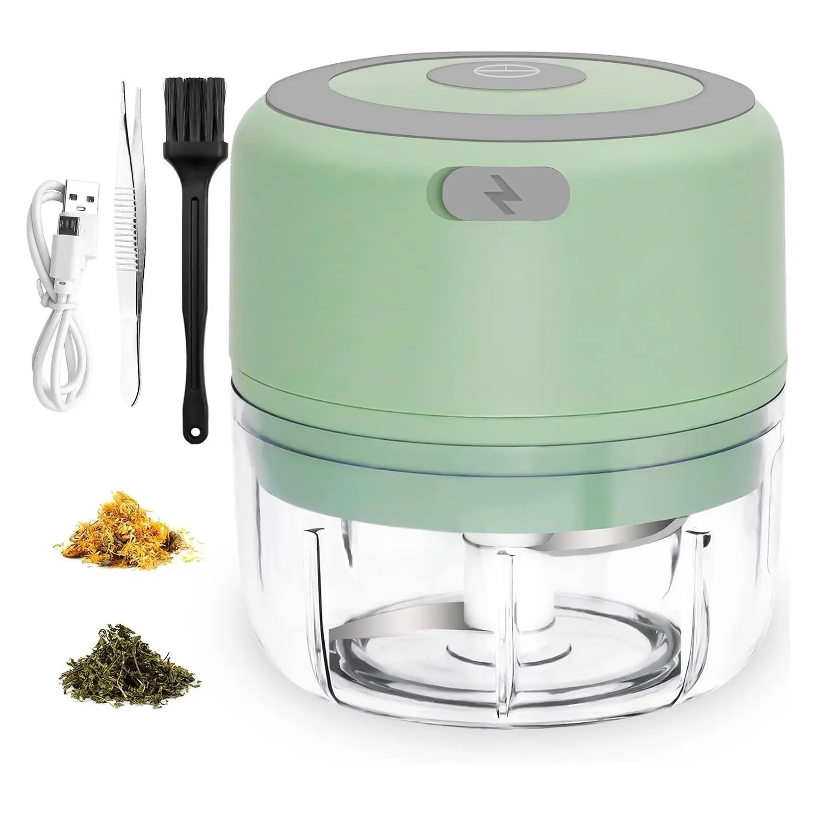 Electric Herb Grinder for Spice - Efficient Grinding of Fresh and Dry HerbsGift