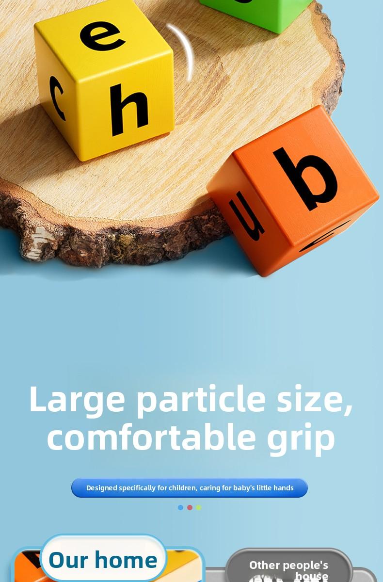 Children's English spelling contests, early education alphabet blocks, learning aids, English board games and toys