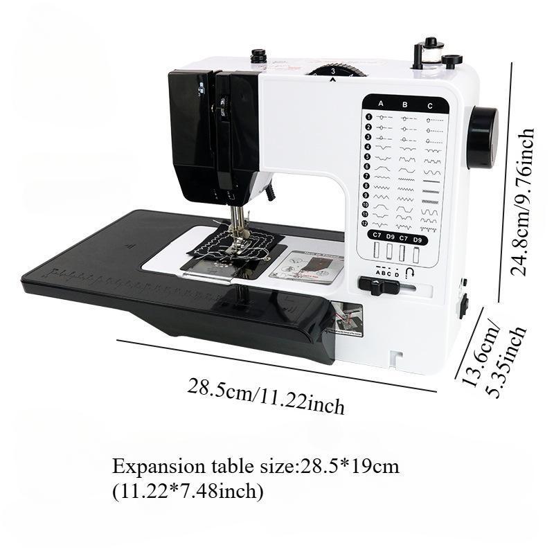 Portable Sewing Machine, Household Sewing Machine with 38 Sewing Functions, Sewing Machine with Extension Table, Foot Pedal & Accessories Set
