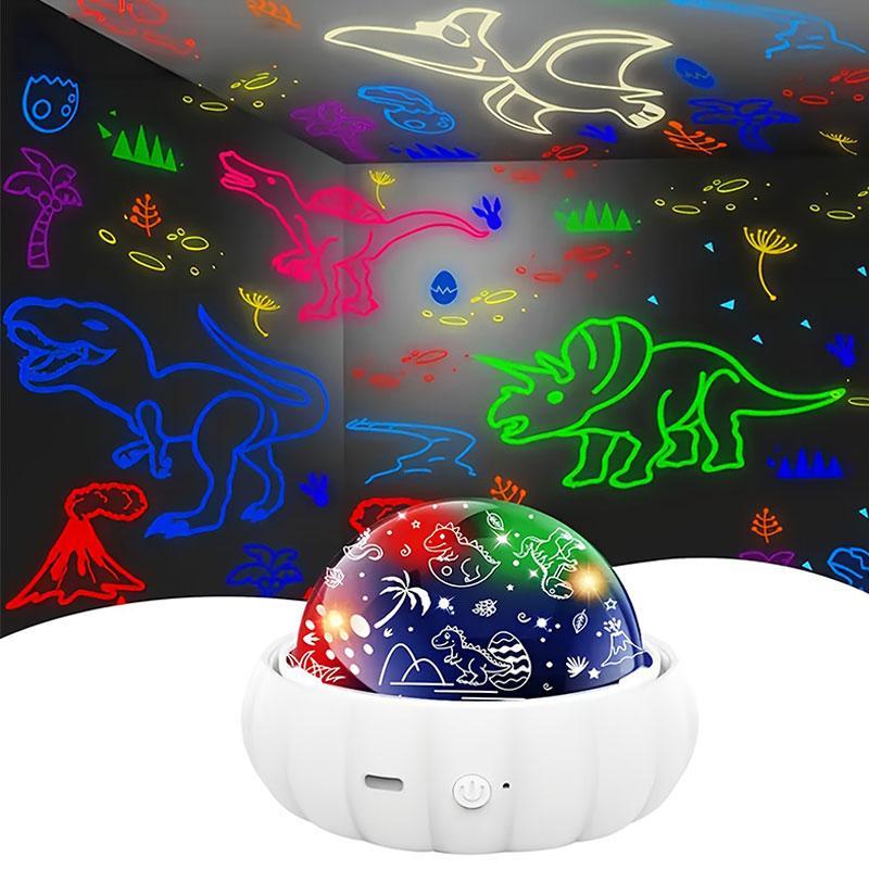 360 °   Rotating Night Light Planetarium Star Projector, 1 Count USB Powered Starry Sky Dinosaur Projector Light, Bedroom Ceiling Wall Decor, Best Gift for Boys Girls, Ceiling Projection Lamp, LED Projector Light