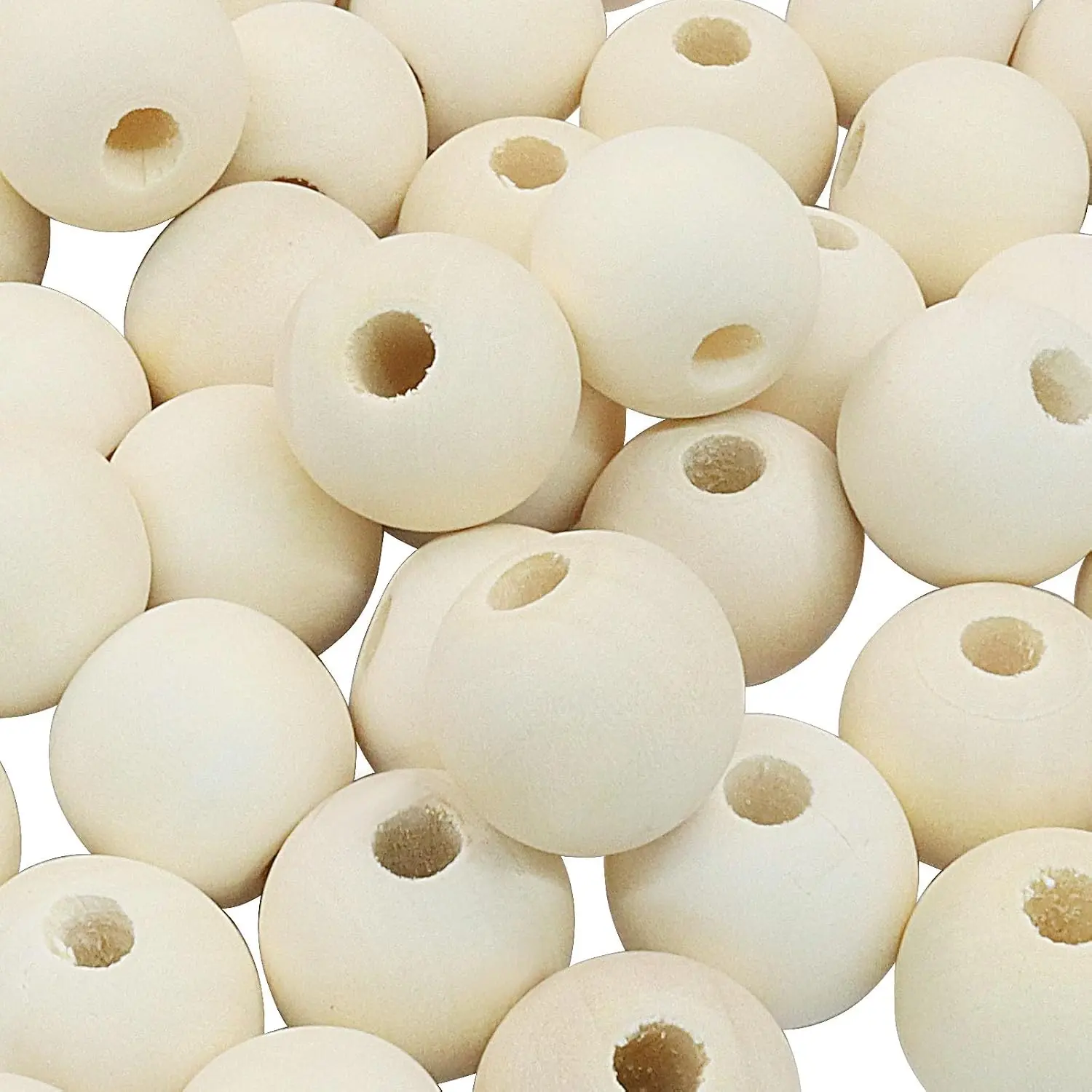 100 count   Beads, 20mm Small Round Wooden Balls, 3/4Inch Unfinished Wooden Beads for Crafts, DIY , Dream Catchers