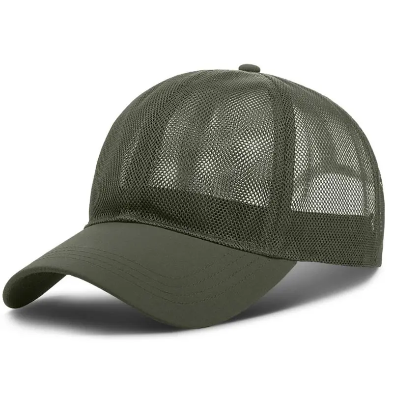 Men Women Summer Full Mesh Baseball Cap Quick Dry Cooling Sun Protection Hiking Golf Running Adjustable Hat