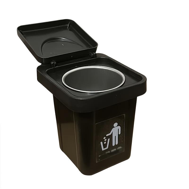 Creative Wall-Mounted Trash Can And Ashtray (With Lid to Prevent Ash from Flying), Mini Desktop Standing Ashtray, Home Tabletop Decorative Piece, No Drilling Design, Perfect for Living Rooms, Bedrooms, Bathrooms, Cars, And More.