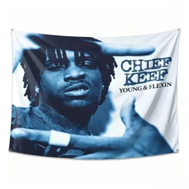 Chief Keef Young & Flexin Tapestry - Soft Polyester,Bedroom, Dorm Decor - Ideal for Parties & Gifts, Party Decoration |     Rapper Wall Art |       Texture Anti-Wrinkle Wall Hanging for Living Room,