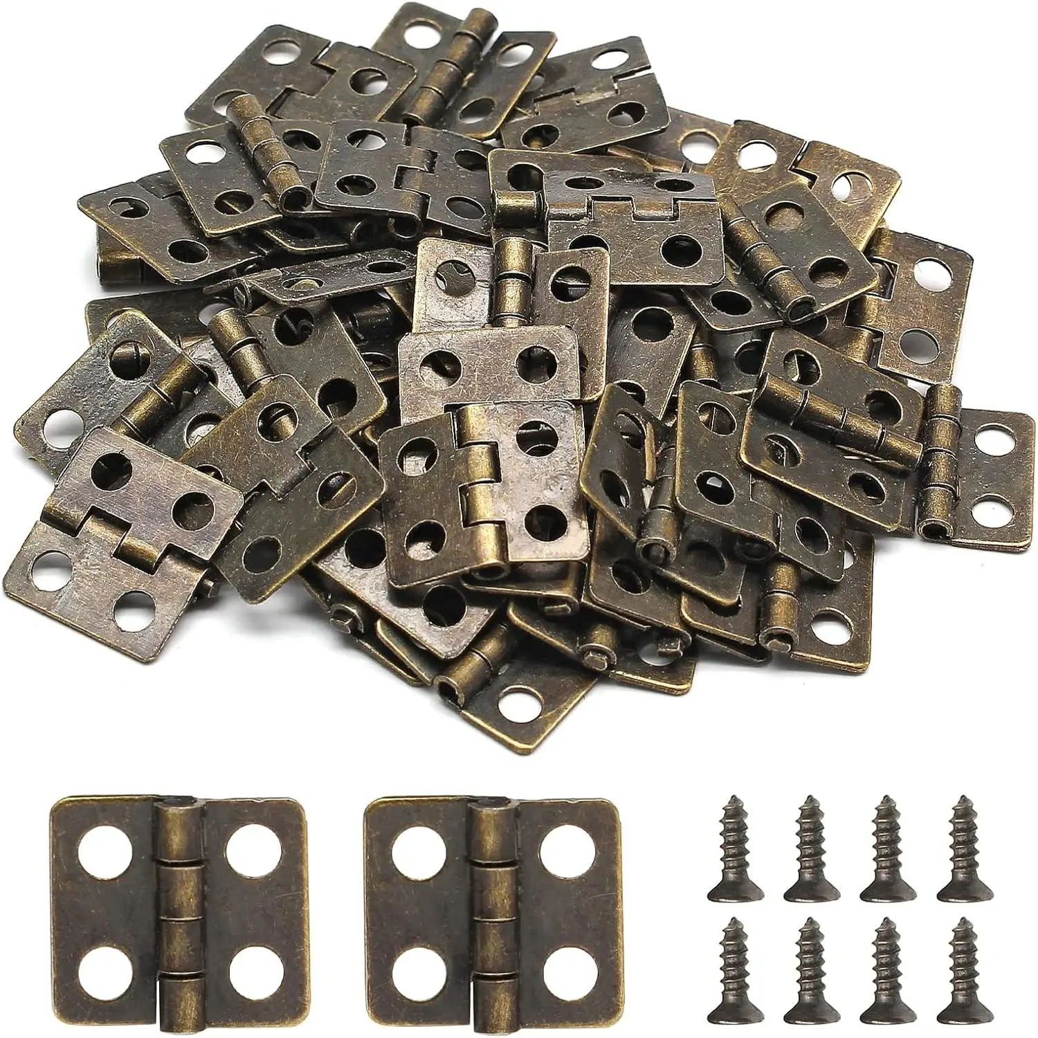 Mini Hinge for Wooden Jewelry Box, 50PCS, 13 x 12 mm