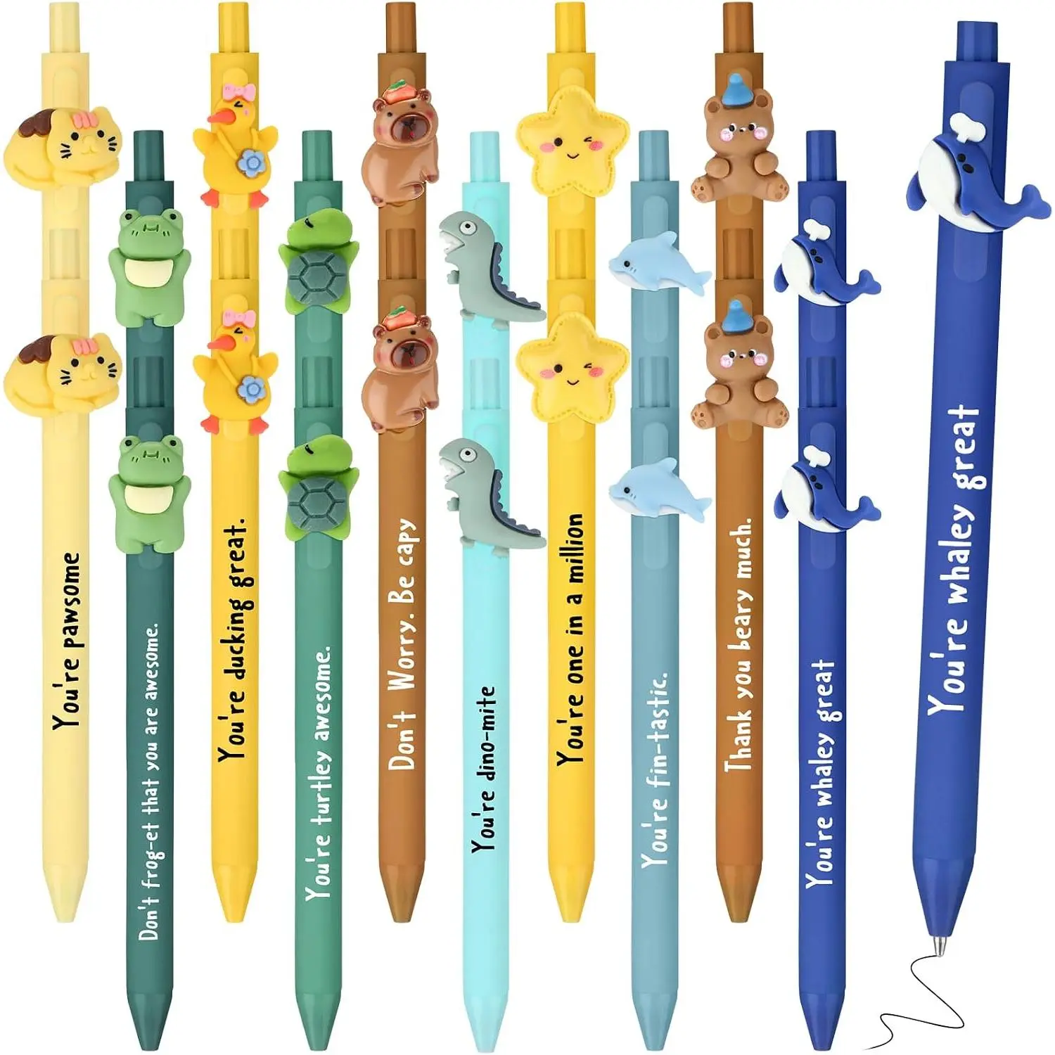 10 count Inspirational Pens  to School  Funny Motivational Ballpoint Pens Employee Appreciation  Positive Affirmation Pen for Students Teacher Nurse Coworkers Team Staff ()