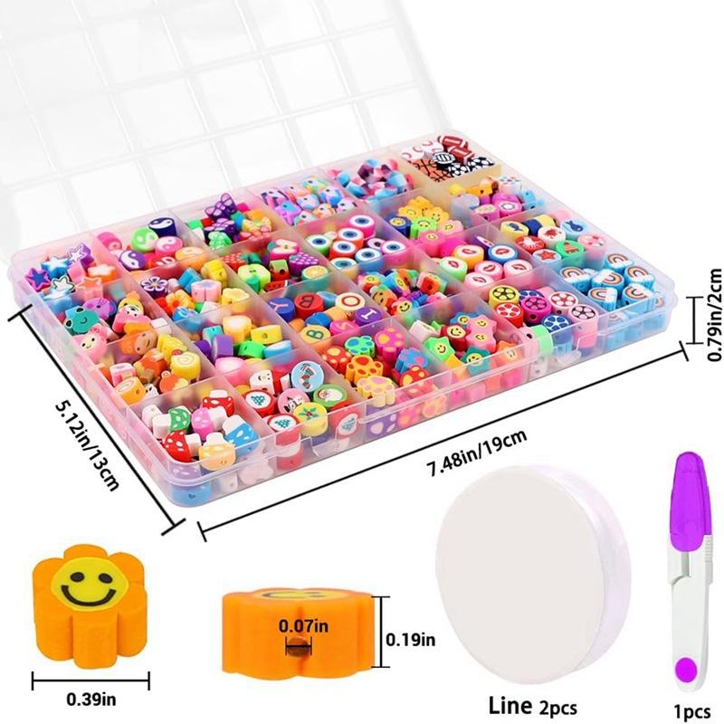 Interchangeable ceramic beads JX480 fruit polymer clay beads kit DIY loose beads