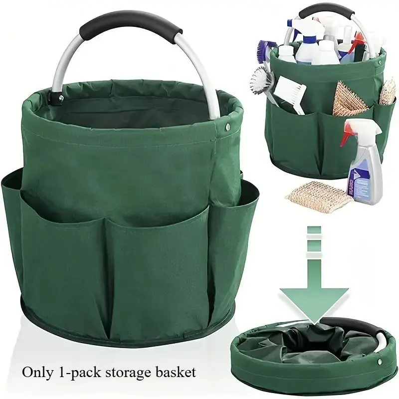 Portable Foldable Picnic Basket, Garden Tool Basket, Outdoor Handheld Basket, Travel Storage Wash Bag, Garden Storage Basket
