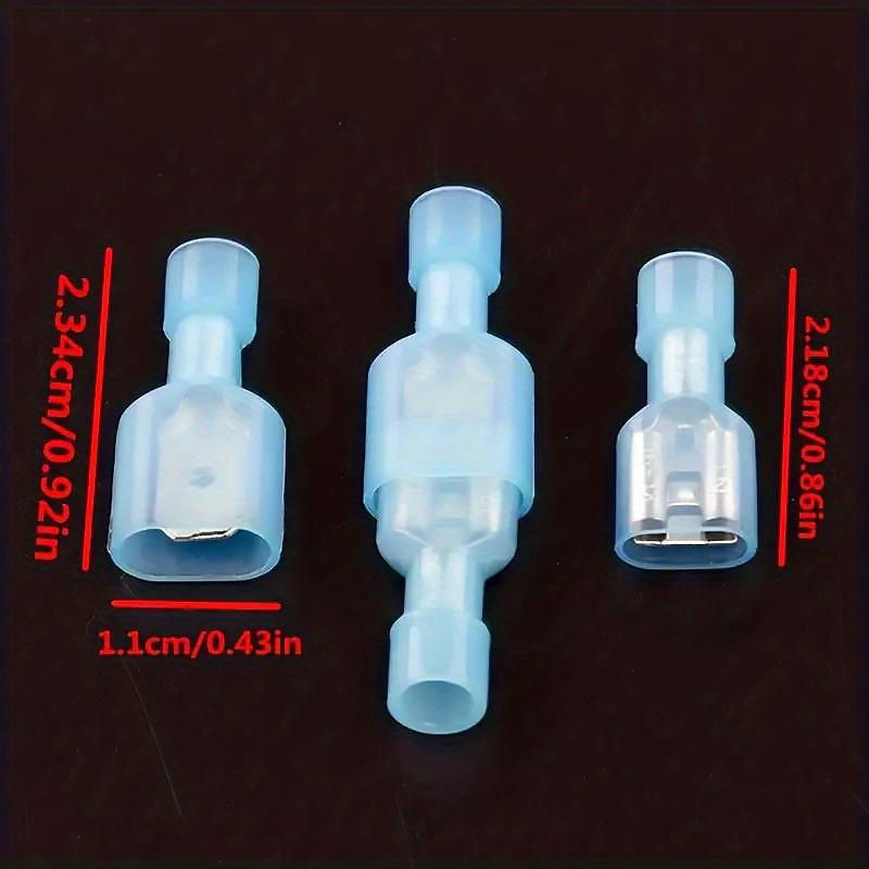 40 pieces/20 sets of male/female quick-disconnect spade wire crimp connectors, fully insulated nylon electrical crimp cold-press terminal connectors