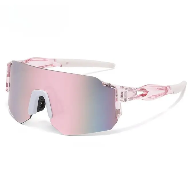 Polarized Sports Sunglasses for Women Men, UV400 Protection Wrap Around Shield Sunglasses, Oversized Cycling Sunglasses for Running Fishing Baseball