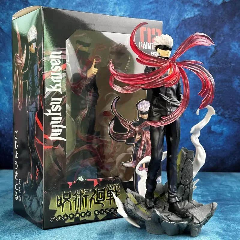 Jujutsu Kaisen Gojo Satoru Virtual Effect Battle Scene Model, Yuji Boxed Model Figure, Collectible Handmade Statue