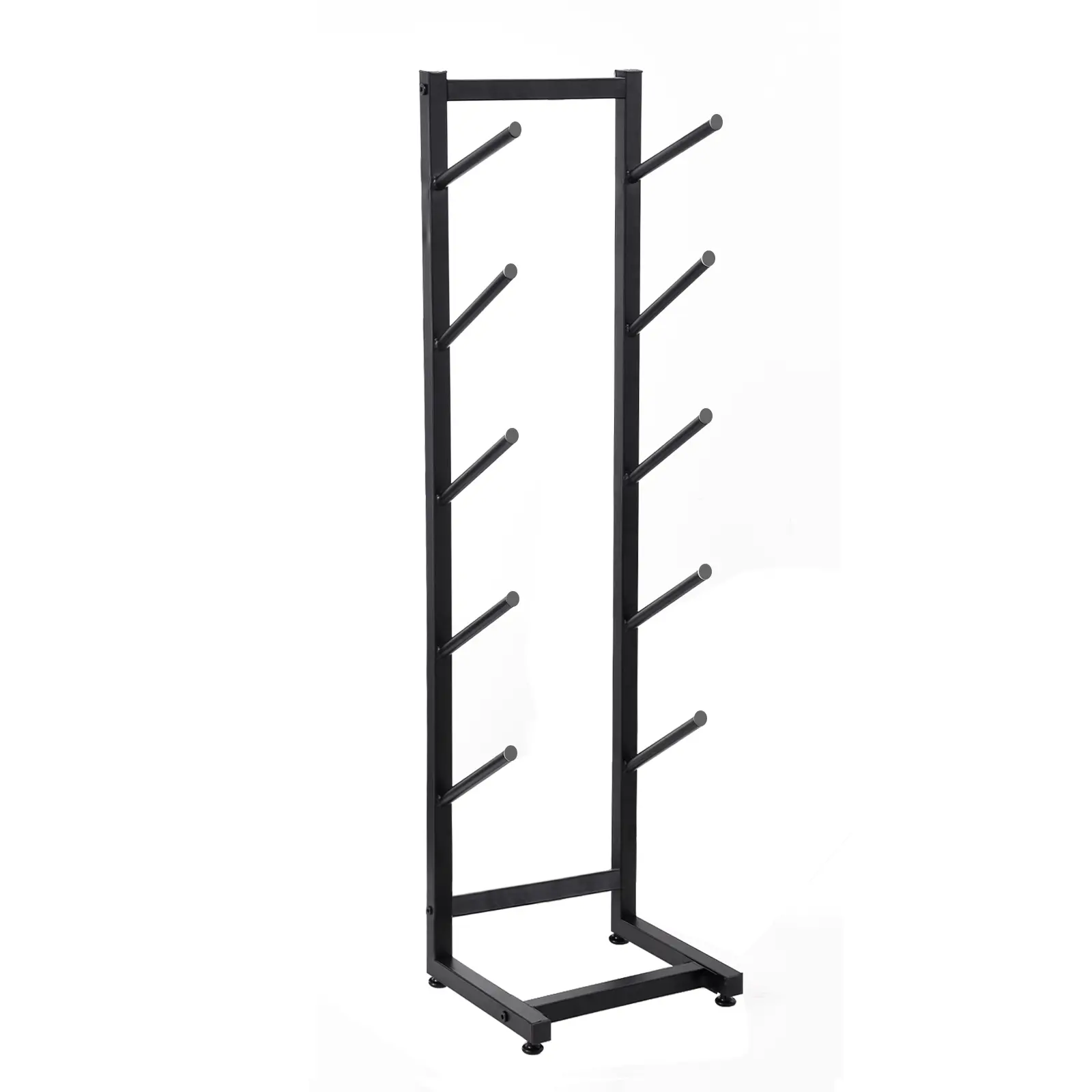 Skateboard Rack Metal Heavy Duty 5-Tiers Skate Board Organizer Fitness Equipment Display Rack Free Standing Snowboard Holder for Home Gym
