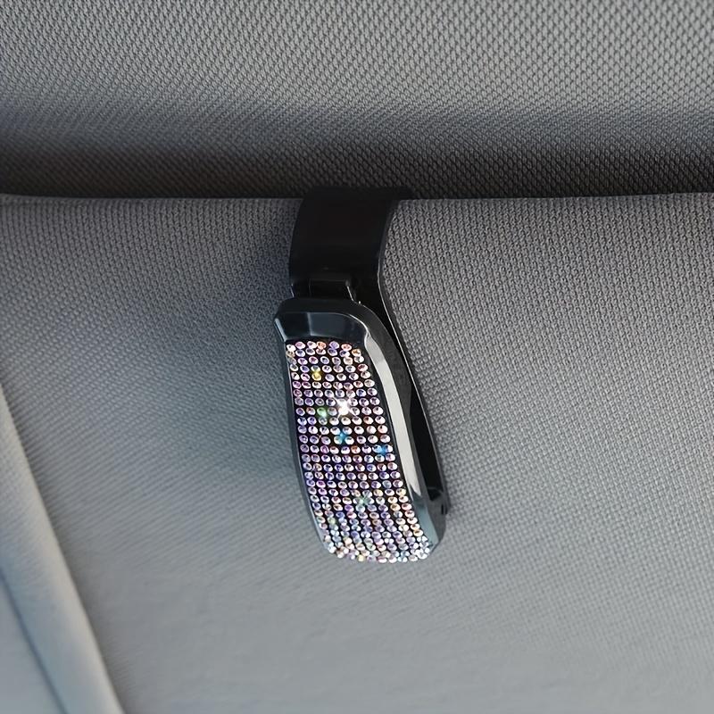 Car Sun Visor Glasses Clip - ABS Multifunctional Eyeglass Holder with Bill and ID Slot for Car Interior Accessories