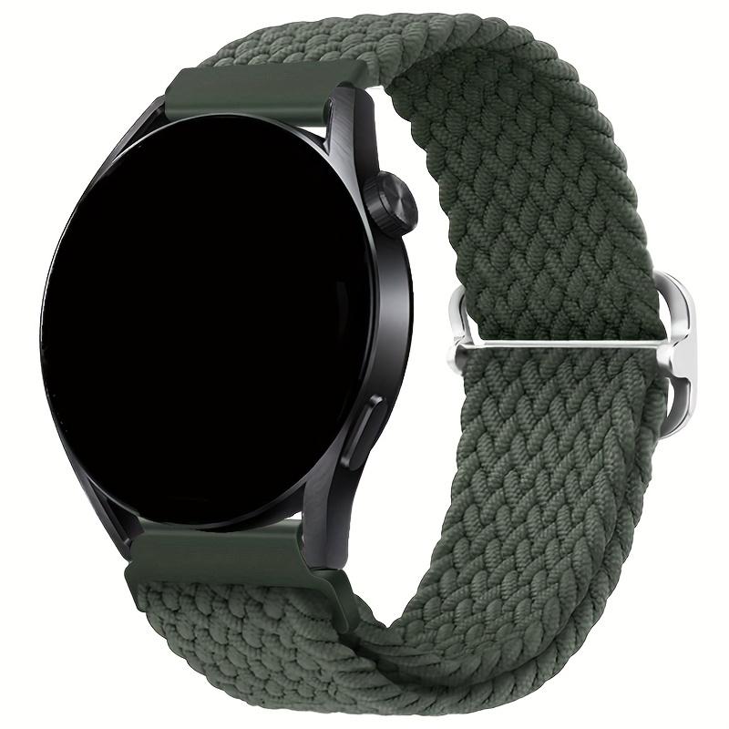Elastic Braided Nylon Solo Loop Bands – Adjustable Stretch Strap 20/22mm for Samsung Galaxy Watch, Comfortable Sport Wristband, Unisex