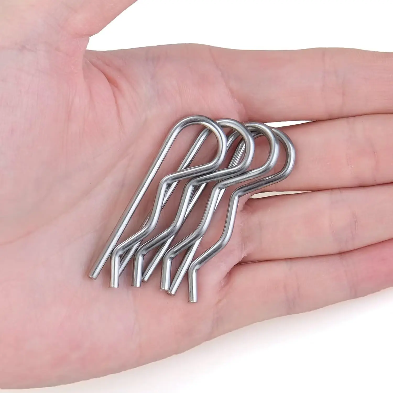 304 Stainless Steel R Clips Cotter Pins M2.5 x 50mm (12 PCS) | Includes Storage Box, 304SS, Heavy Duty, Rustproof,  Spring Tension, for //Mowers/Hitches