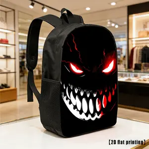 A Creature Featuring Crimson Eyes And Bright White Teeth, This Unisex Backpack Is Lightweight And Spacious, Equipped with Adjustable Straps And Side Compartments, Perfect for Everyday Use, Commuting, And Various Activities. It'S Great for Hiking