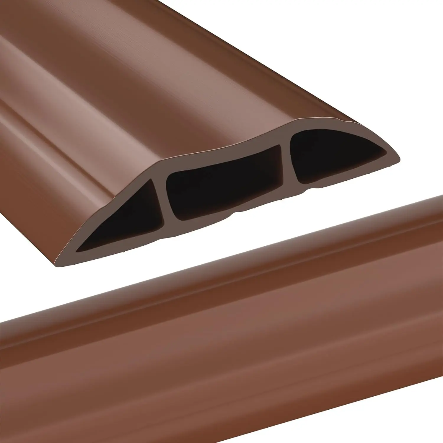 Heavy Duty Floor  Cover  Protector, 6.5 Ft Floor Cord Protector 3 Channels Floor Cord Cover (Mid  0.93") Contains Cords, Cables and Wires,  for Office, , or Outdoor