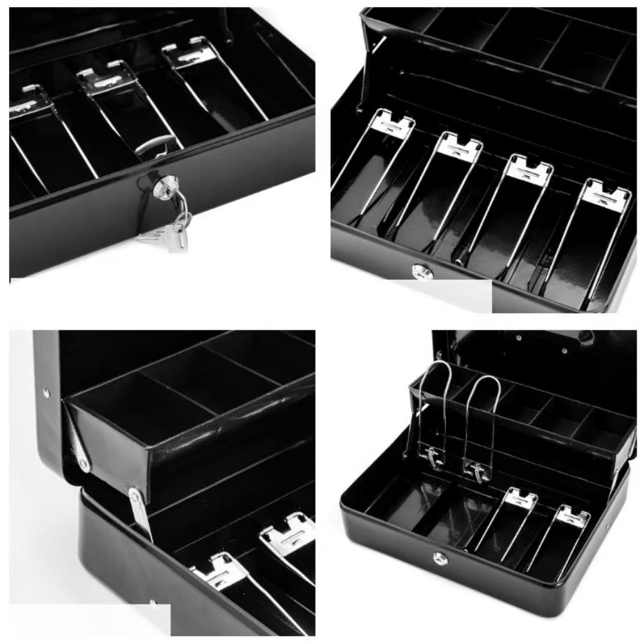 Money Saving Box with Key Lock, Metal Safe Box, Security Safe Box, Durable Money Saving Box with Safe Storage for Home Office, Gift for Friends & Family