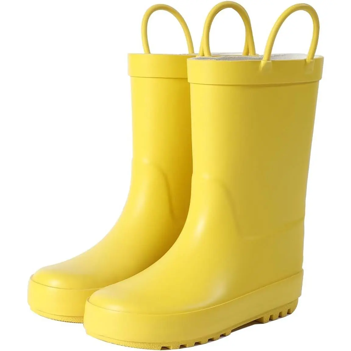 Toddler Waterproof Rubber Rain Boots for Girls and Boys with Fun Patterns and Easy-On Handles(Gift)