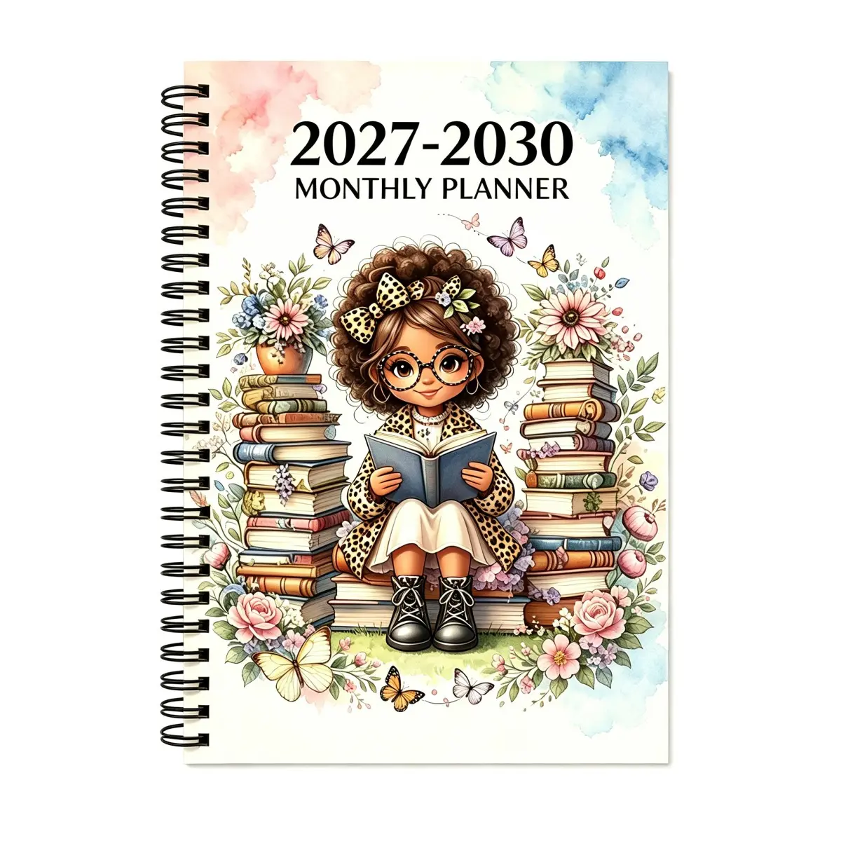 2027-2030 Four-Year Calendar Planner Notebook, Leopard Print Fashion Diary, 36 Monthly Pages, Thick Paper, Perfect Gift