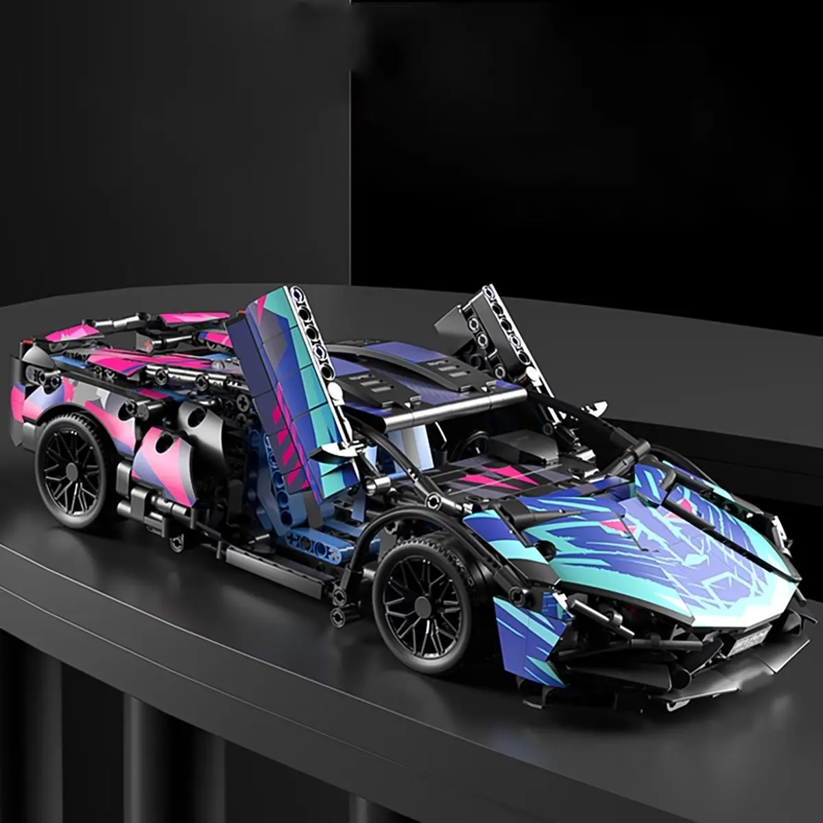 1:14 Cyberpunk Car Building Kit, 1314+ Pieces Precision Assembly, Detailed Mechanical Structure, Futuristic Design, Cool Aesthetic, Building Blocks Model