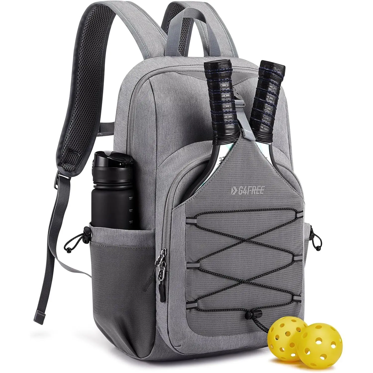 G4Free Pickleball Bag, Pickleball Backpack for Women and Men, Padel Bag Fits 2 to 4 Paddles, Gifts for Pickleball Lovers |   Lightweight Pickle ball Backpacks, Adjustable Padel Bag Fits 2 to 4 Paddles, Daypack for Sports