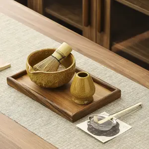 1set Japanese-style ceramic matcha set, including a matcha bowl with a spout, a whisk, and a matcha mixer set. Suitable for home kitchen use. This set is perfect for the ritual of making matcha lattes and is the best gift for matcha enthusiasts.