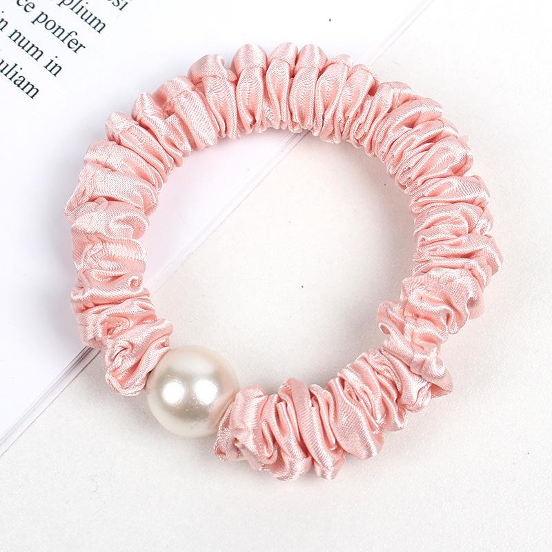 Hair Accessories Scrunchies for Women Variety Pack Hair Ties Scrunchies Hair Elastics Pastel Hair Ties Multicolor Easter Basket Stuffers for Kids,No Damage Hair Ties Scrunchies Pearl Hair Ties Gift for Her